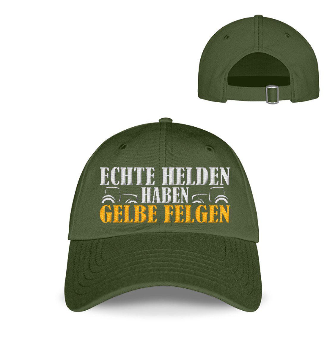 Echte Helden haben Gelbe Felgen · Kappe-Baseball Cap mit Stick-City Green-Einheitsgröße-Agrarstarz