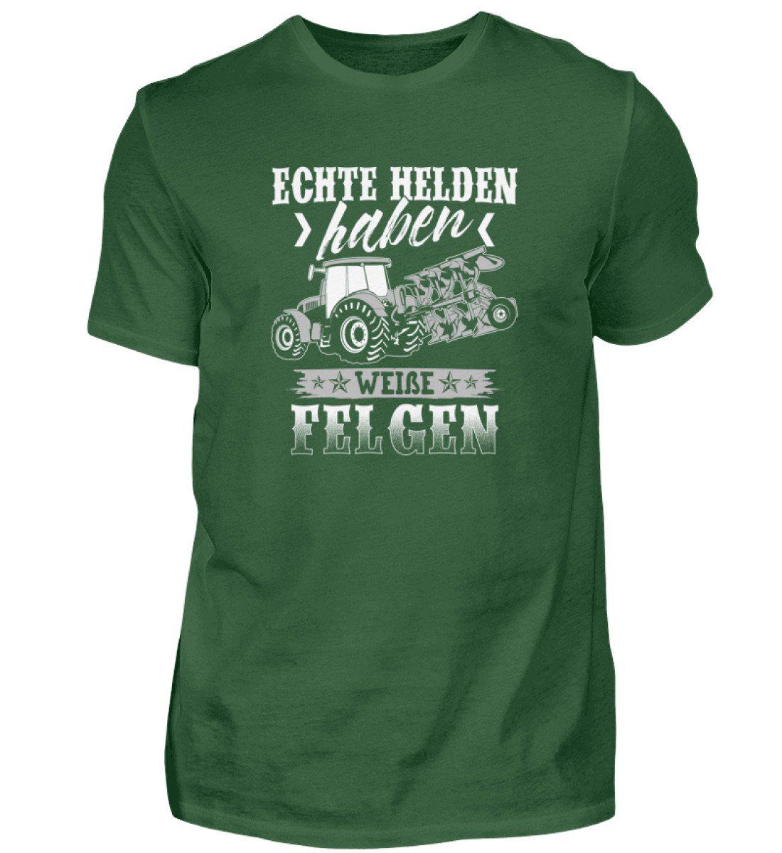 Echte Helden weiße Felgen · Herren T-Shirt-Herren Basic T-Shirt-Bottle Green-S-Agrarstarz