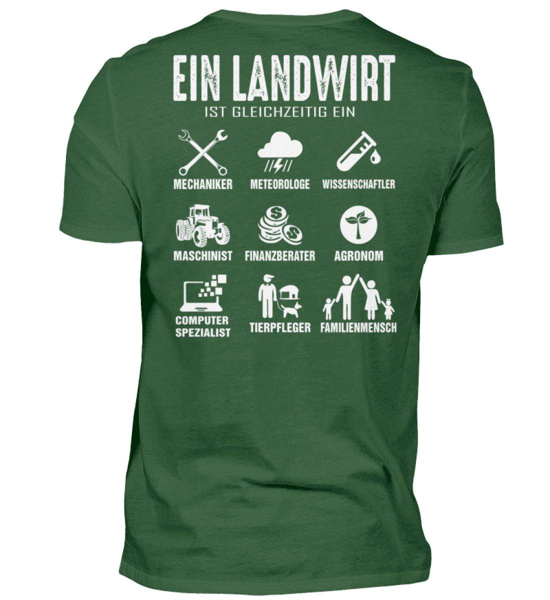 Ein Landwirt ist gleichzeitig · Herren T-Shirt-Herren Basic T-Shirt-Bottle Green-S-Agrarstarz