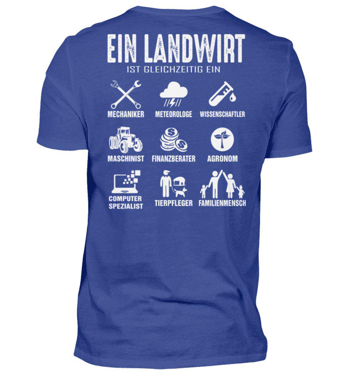 Ein Landwirt ist gleichzeitig · Herren T-Shirt-Herren Basic T-Shirt-Royal Blue-S-Agrarstarz