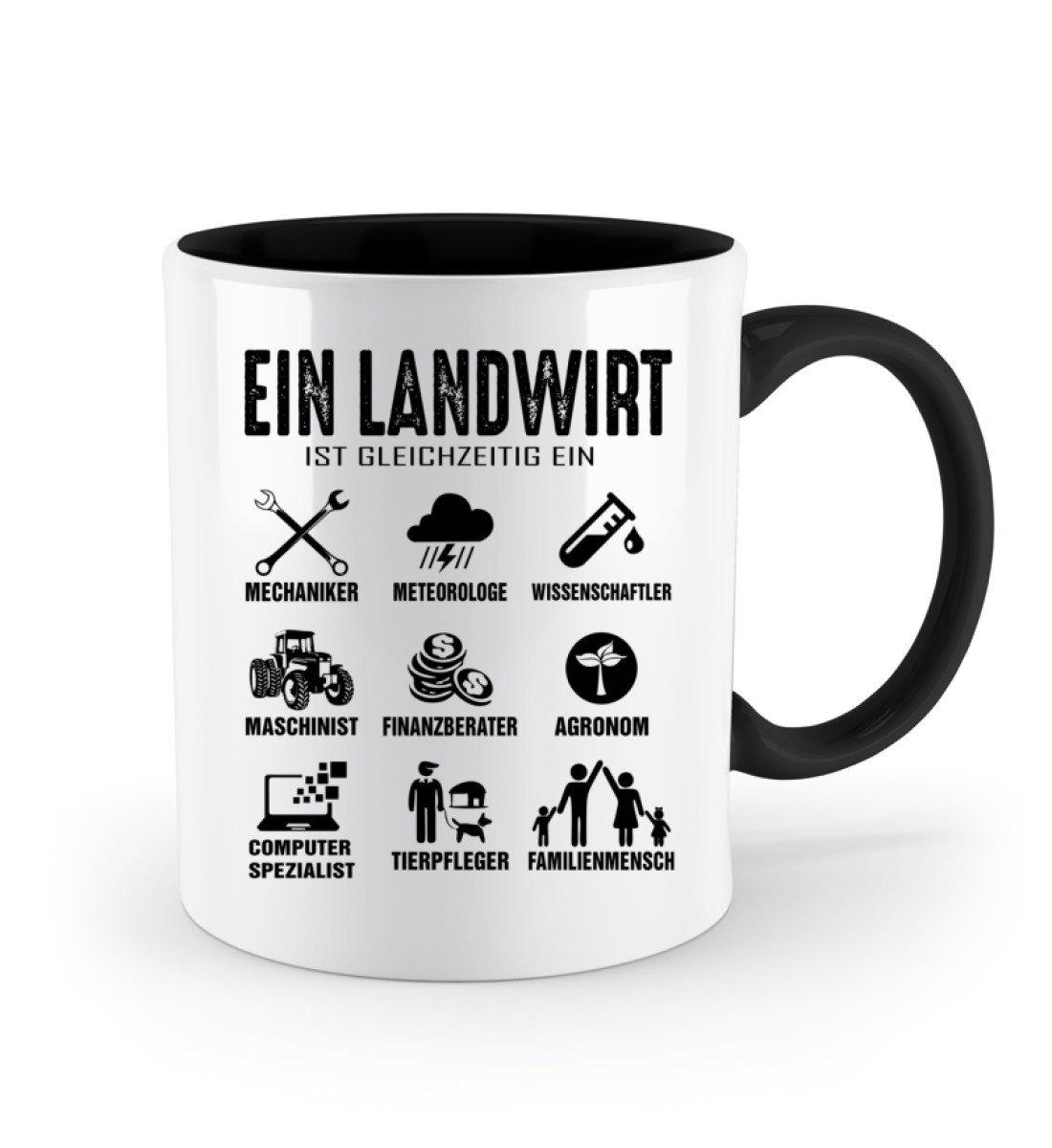 Ein Landwirt ist gleichzeitig · Keramik Tasse zweifarbig-Keramik Tasse Zweifarbig-Agrarstarz