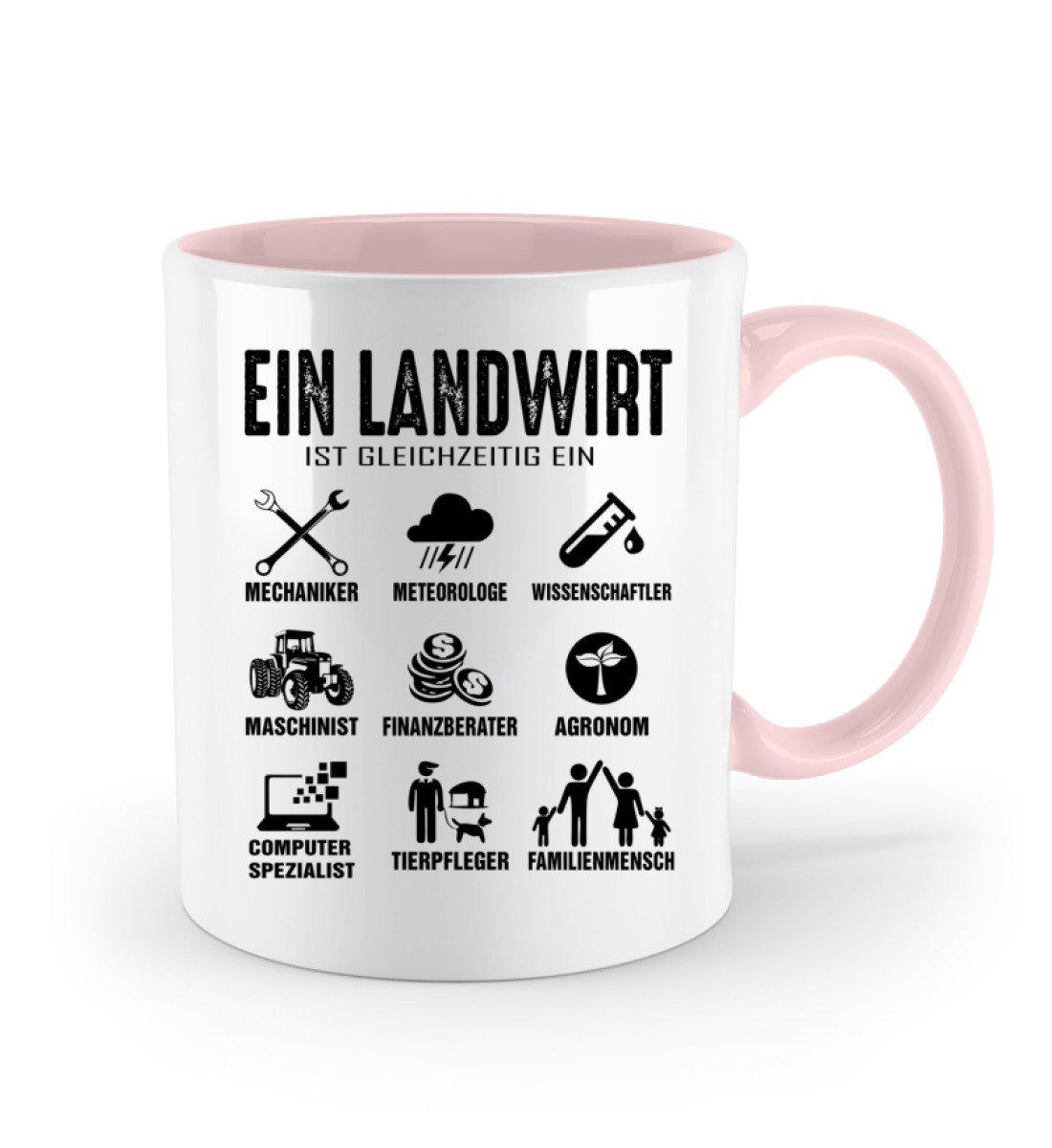 Ein Landwirt ist gleichzeitig · Keramik Tasse zweifarbig-Keramik Tasse Zweifarbig-Agrarstarz