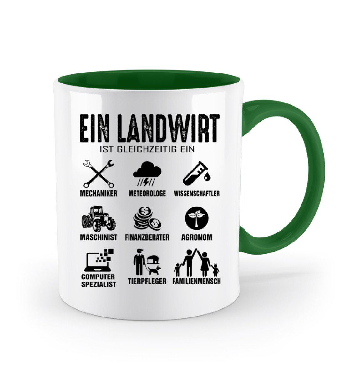 Ein Landwirt ist gleichzeitig · Keramik Tasse zweifarbig-Keramik Tasse Zweifarbig-Agrarstarz