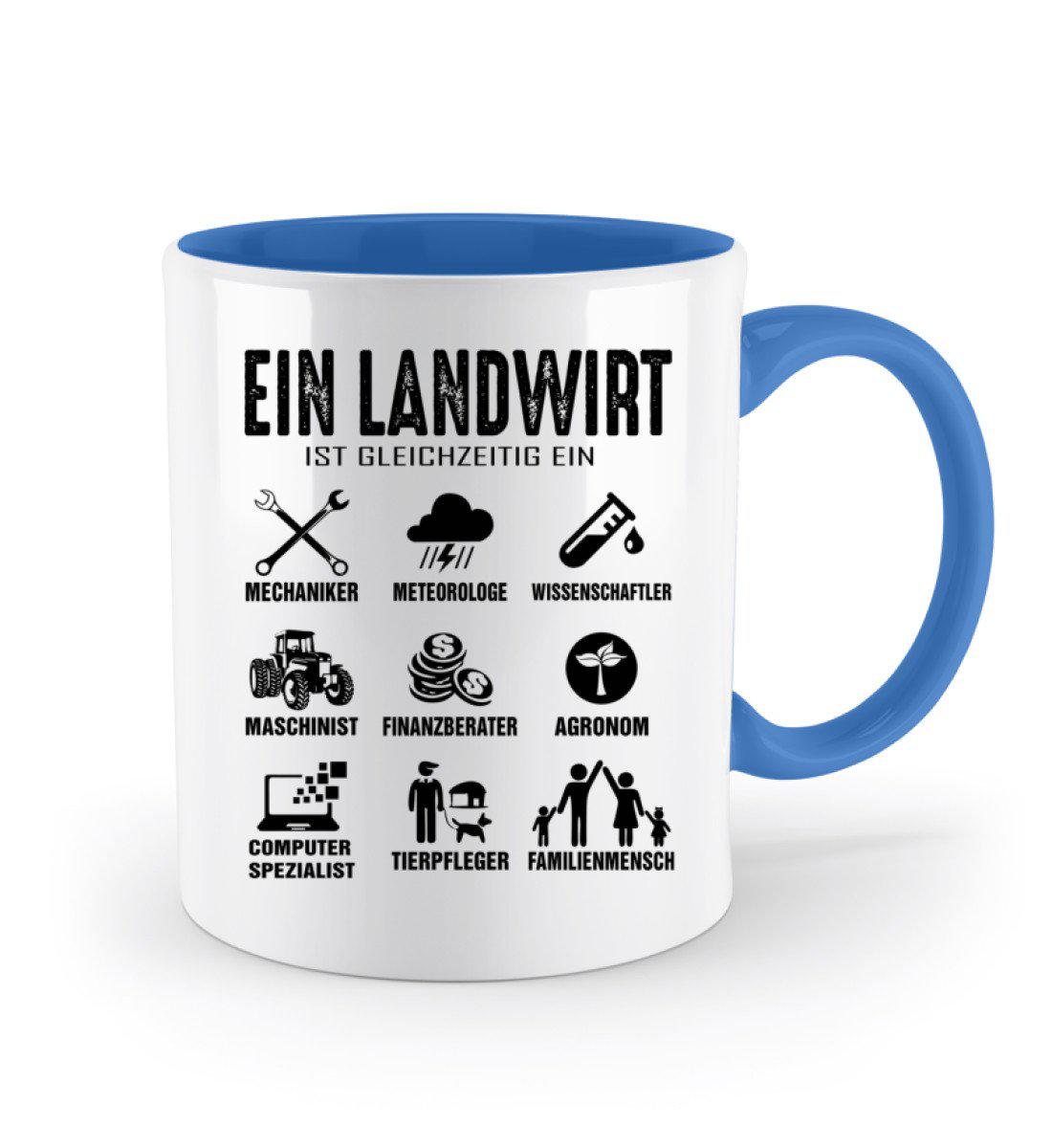 Ein Landwirt ist gleichzeitig · Keramik Tasse zweifarbig-Keramik Tasse Zweifarbig-Agrarstarz