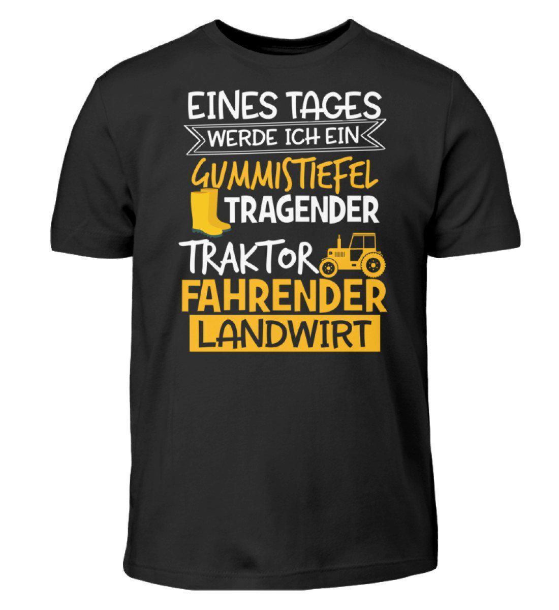 Eines Tages werde ich ein Landwirt · Kinder T-Shirt-Kinder T-Shirt-Black-3/4 (98/104)-Agrarstarz