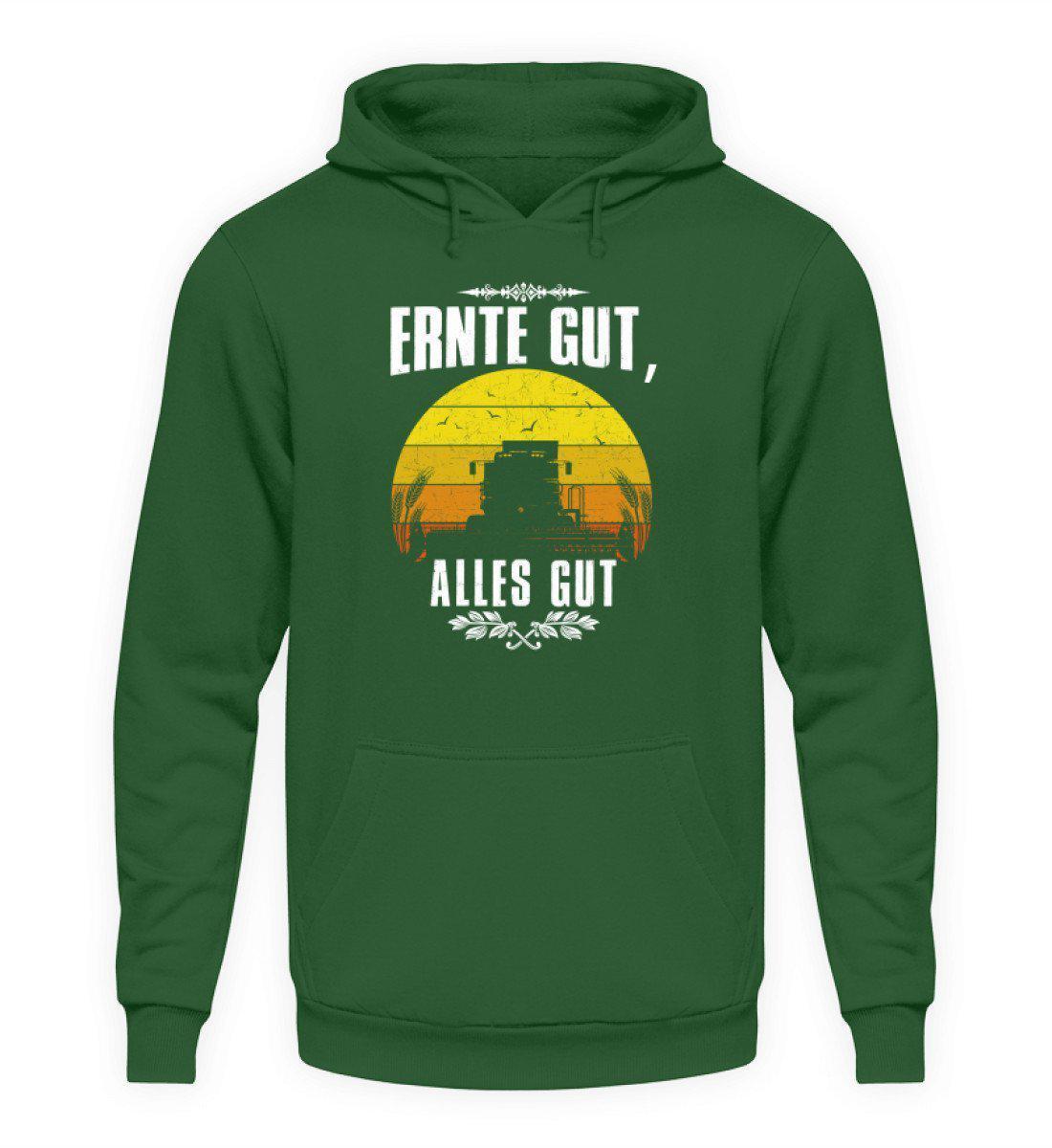 Ernte gut alles gut · Unisex Kapuzenpullover Hoodie-Unisex Hoodie-Bottle Green-L-Agrarstarz