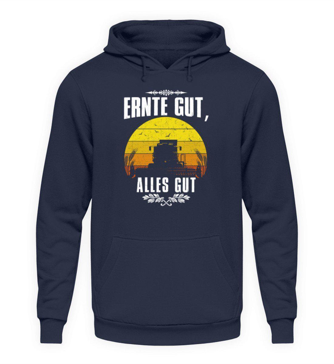 Ernte gut alles gut · Unisex Kapuzenpullover Hoodie-Unisex Hoodie-Oxford Navy-L-Agrarstarz