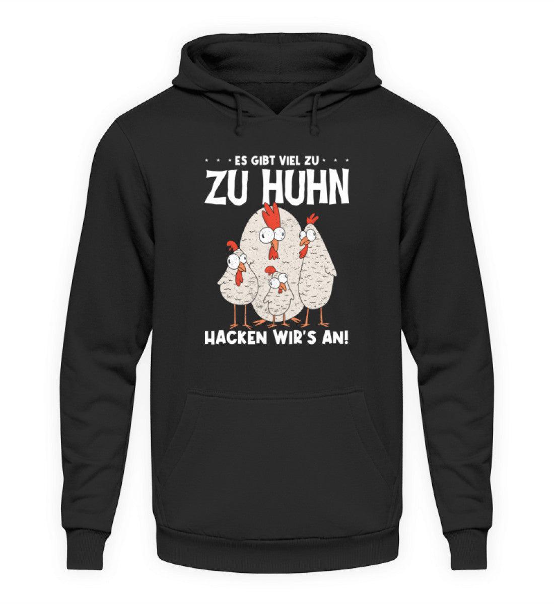 Es gibt viel zu Huhn · Unisex Kapuzenpullover Hoodie-Unisex Hoodie-Deep Black-S-Agrarstarz