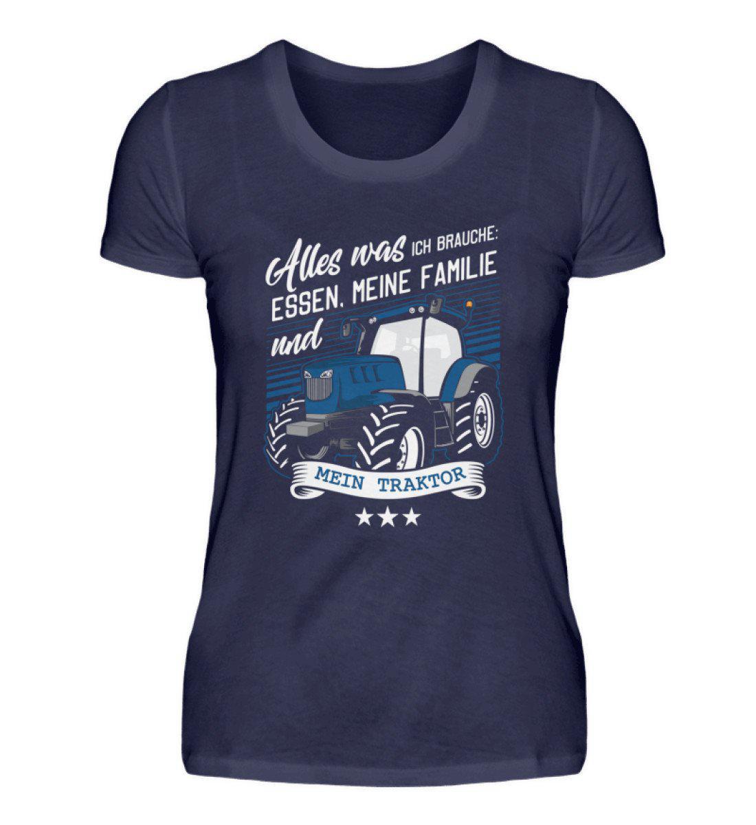 Essen Familie Traktor · Damen T-Shirt-Damen Basic T-Shirt-Navy-S-Agrarstarz