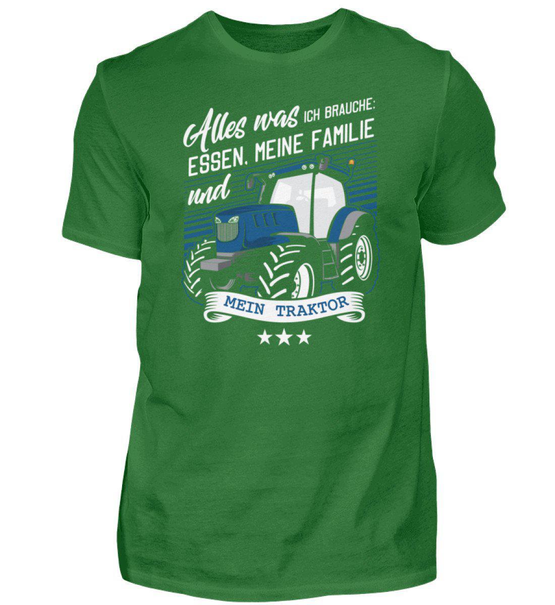 Essen Familie Traktor · Herren T-Shirt-Herren Basic T-Shirt-Kelly Green-S-Agrarstarz