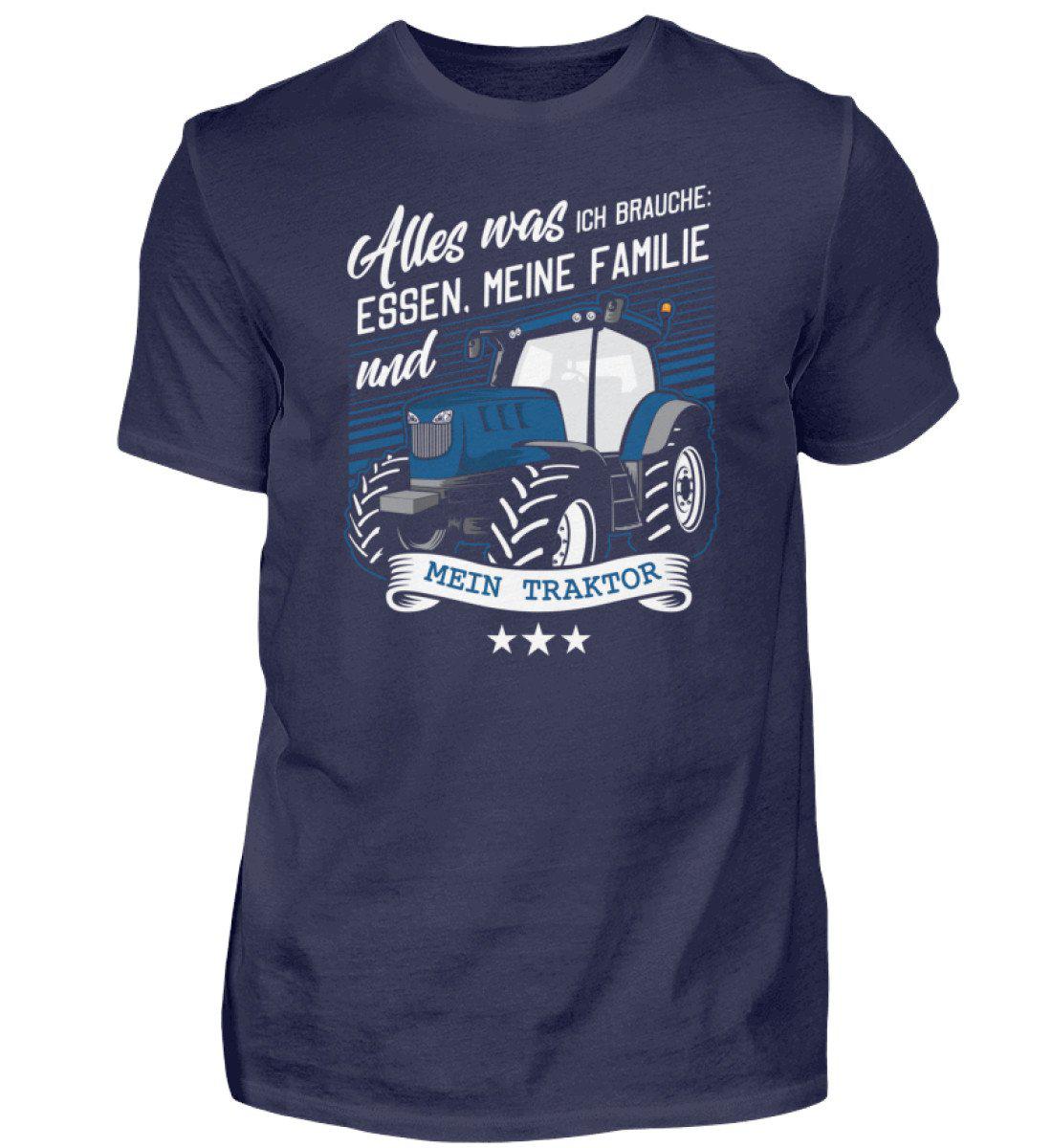 Essen Familie Traktor · Herren T-Shirt-Herren Basic T-Shirt-Navy-S-Agrarstarz