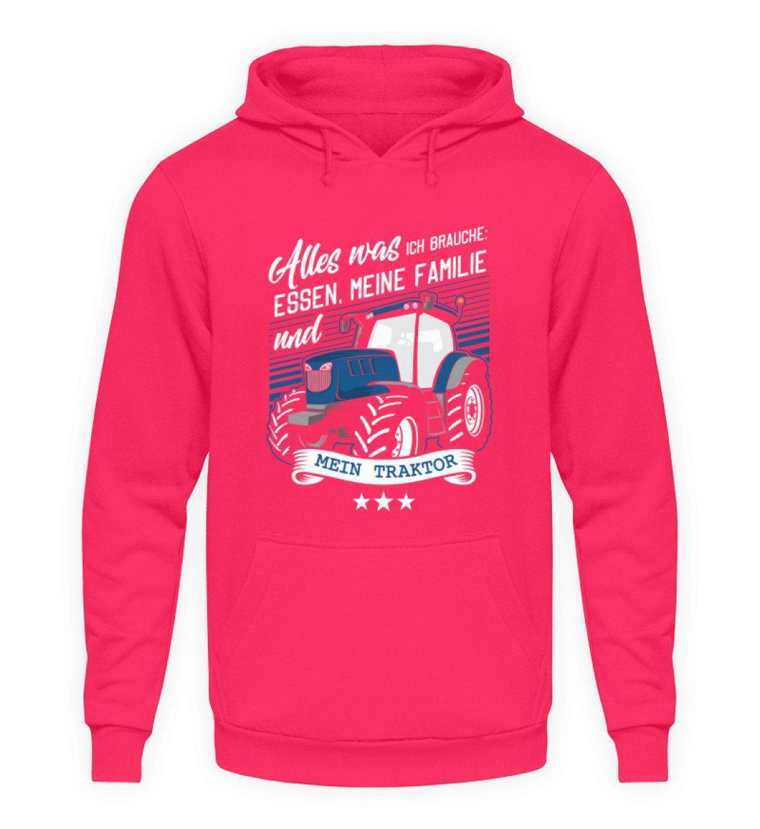 Essen Familie Traktor · Unisex Kapuzenpullover Hoodie-Unisex Hoodie-Hot Pink-S-Agrarstarz
