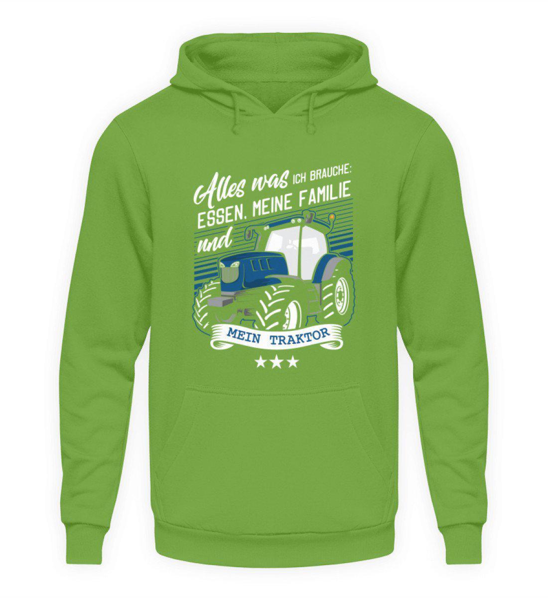 Essen Familie Traktor · Unisex Kapuzenpullover Hoodie-Unisex Hoodie-LimeGreen-S-Agrarstarz
