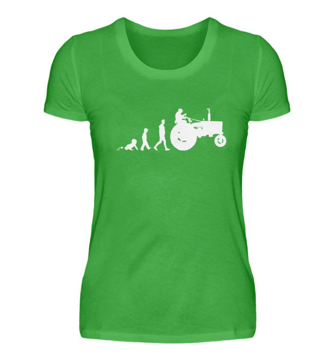 Evolution Entwicklung · Damen T-Shirt-Damen Basic T-Shirt-Green Apple-S-Agrarstarz