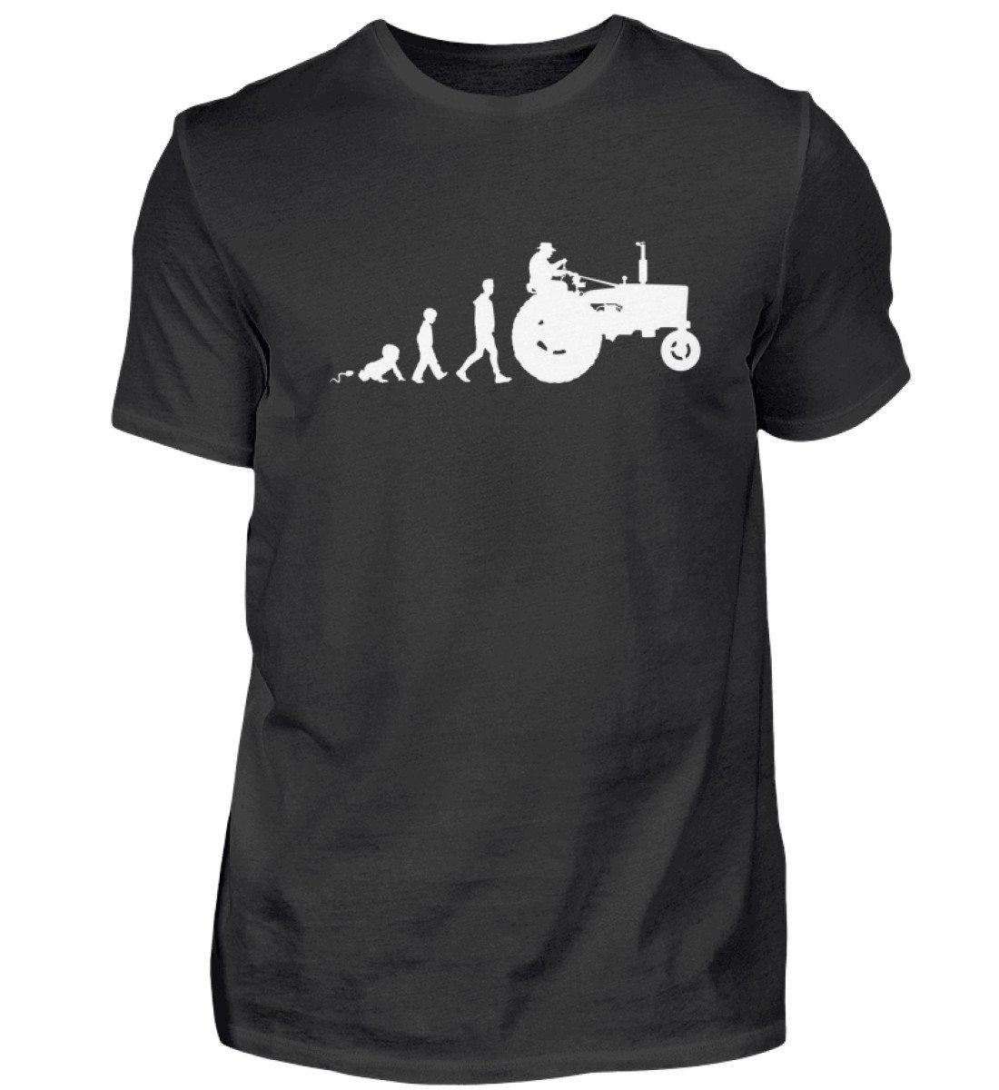 Evolution Entwicklung · Herren T-Shirt-Herren Basic T-Shirt-Black-S-Agrarstarz