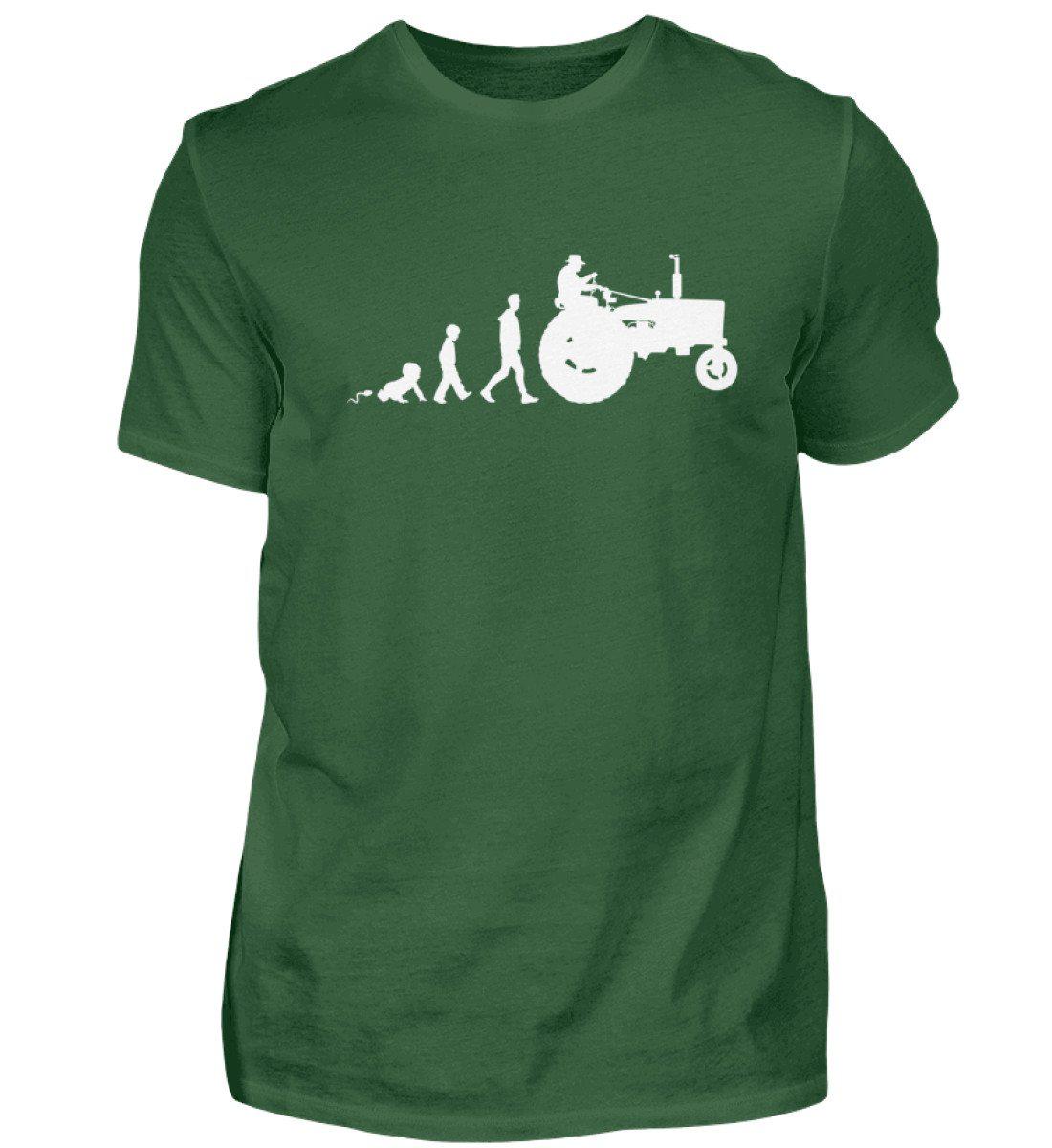 Evolution Entwicklung · Herren T-Shirt-Herren Basic T-Shirt-Bottle Green-S-Agrarstarz