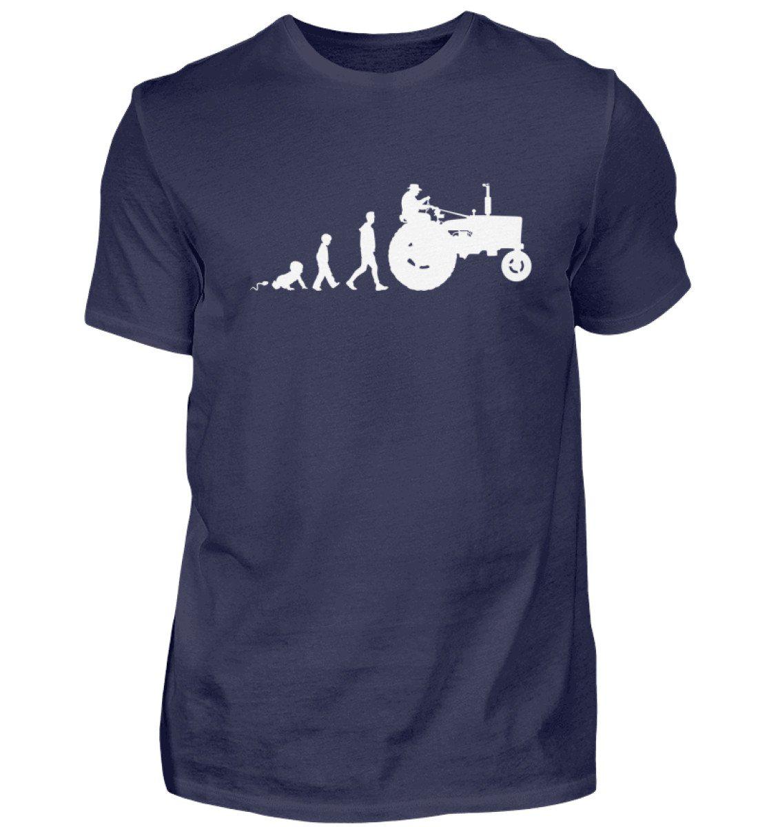 Evolution Entwicklung · Herren T-Shirt-Herren Basic T-Shirt-Navy-S-Agrarstarz