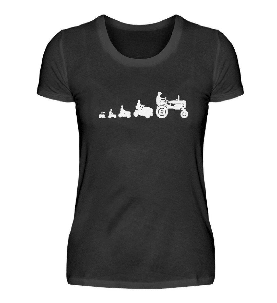 Evolution Leben · Damen T-Shirt-Damen Basic T-Shirt-Black-S-Agrarstarz