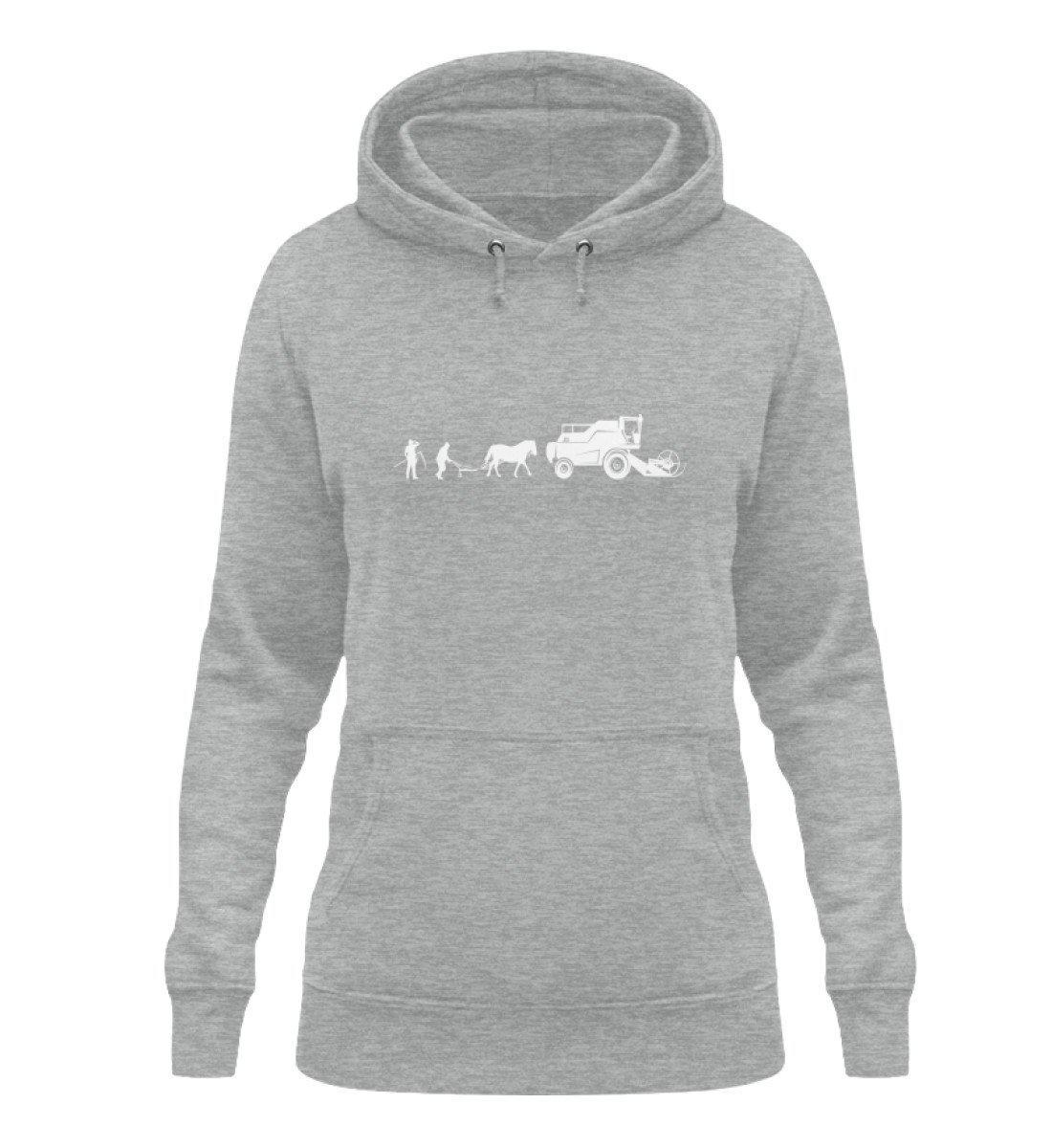Evolution Mähdrescher · Damen Hoodie-Damen Hoodie-Heather Sport Grey-XS-Agrarstarz