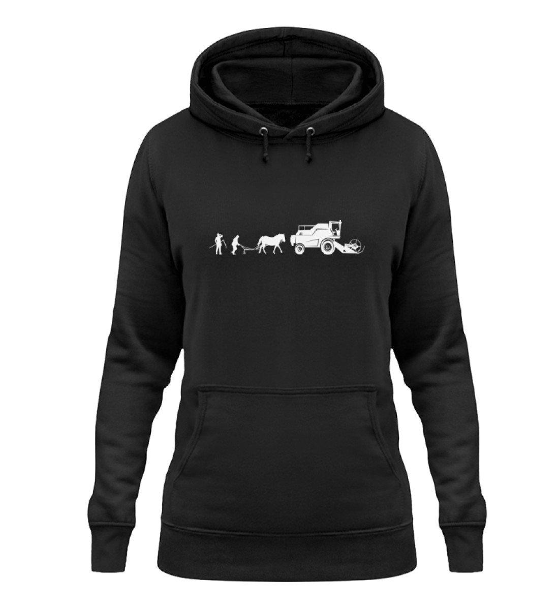 Evolution Mähdrescher · Damen Hoodie-Damen Hoodie-Jet Black-XS-Agrarstarz