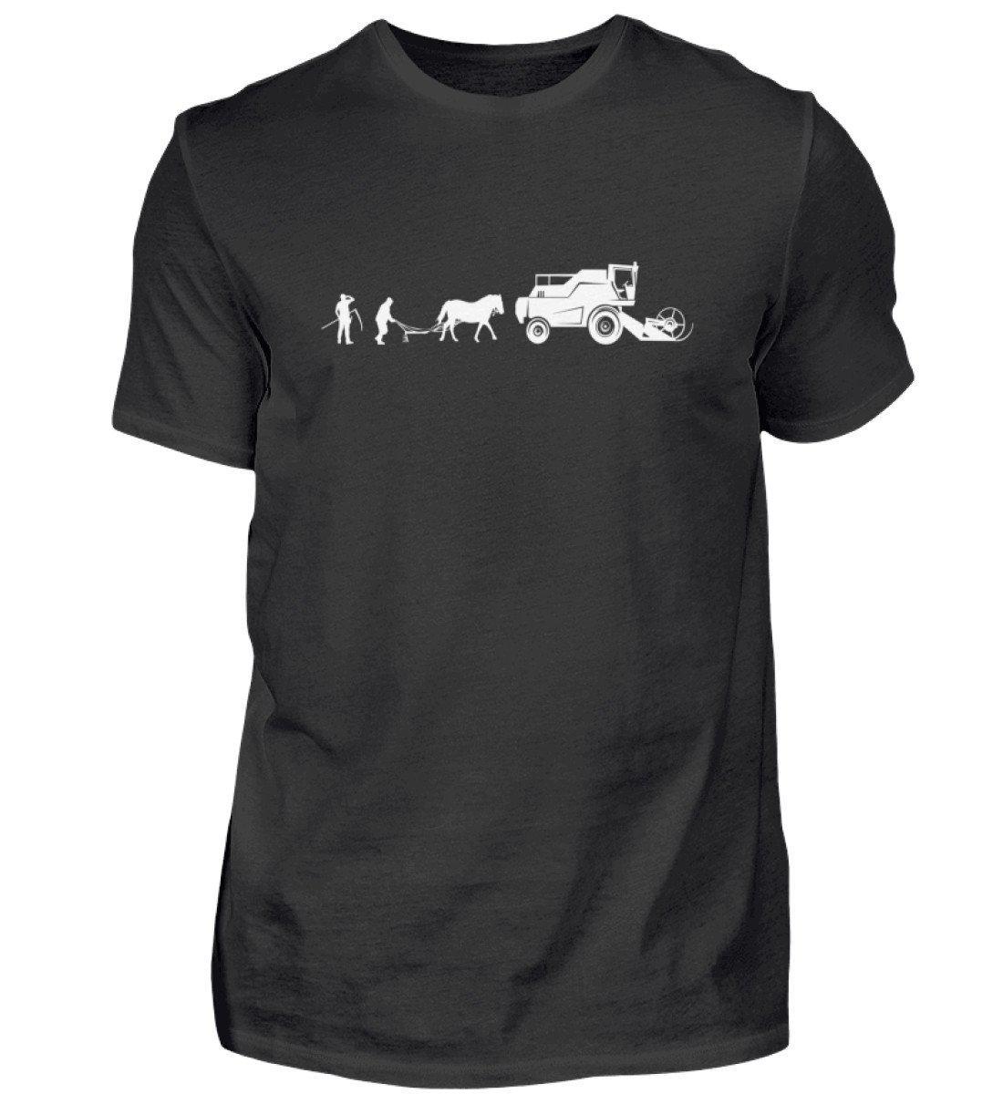 Evolution Mähdrescher · Herren T-Shirt-Herren Basic T-Shirt-Black-S-Agrarstarz