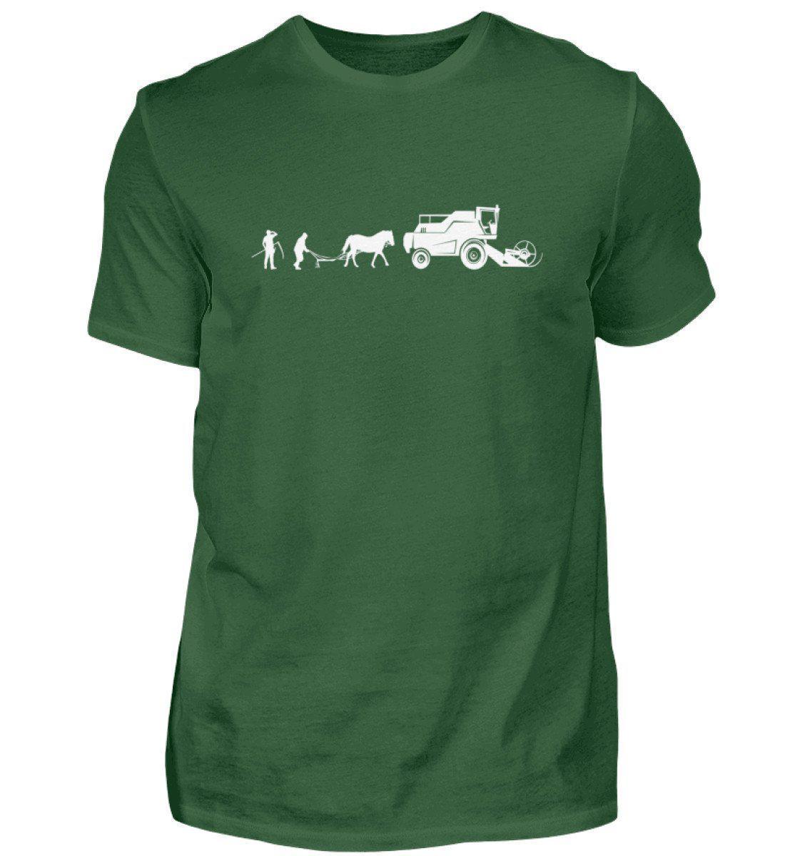 Evolution Mähdrescher · Herren T-Shirt-Herren Basic T-Shirt-Bottle Green-S-Agrarstarz