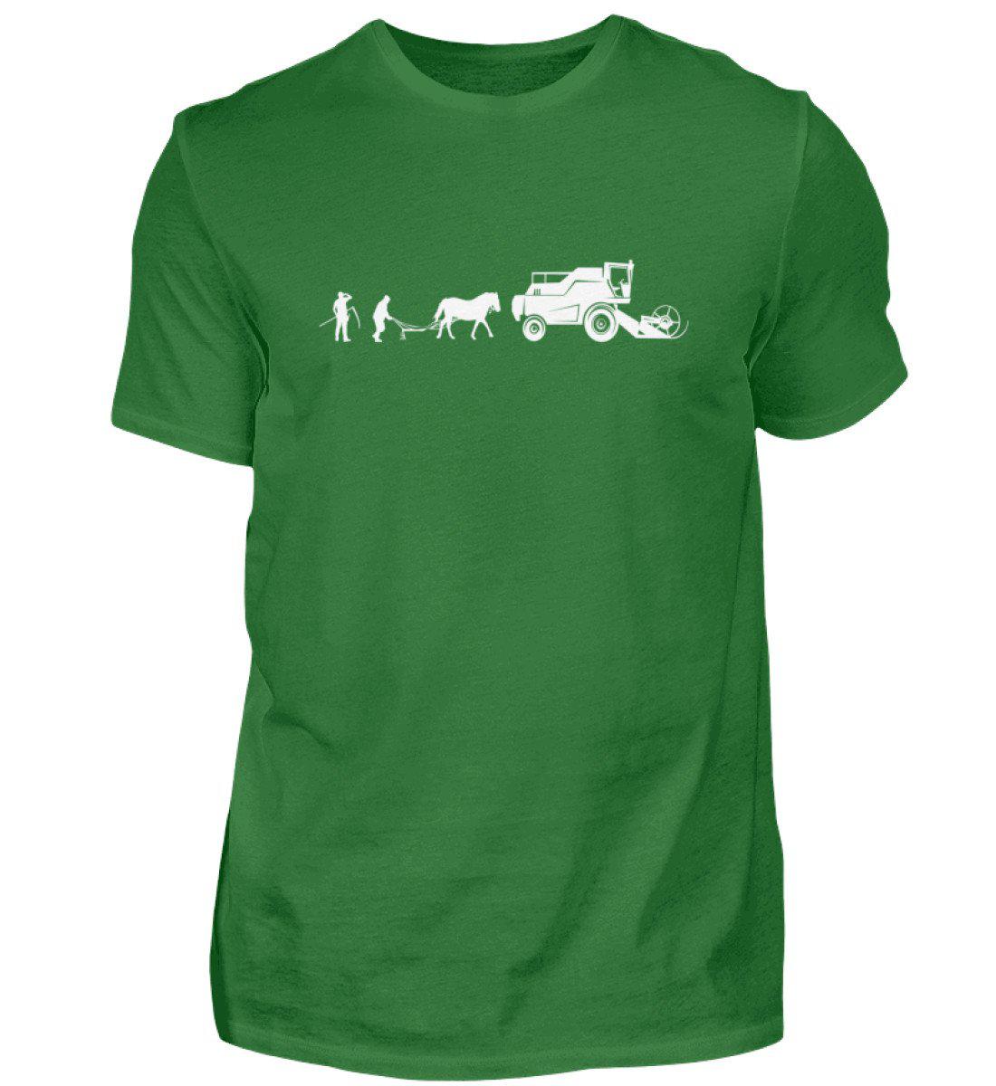 Evolution Mähdrescher · Herren T-Shirt-Herren Basic T-Shirt-Kelly Green-S-Agrarstarz