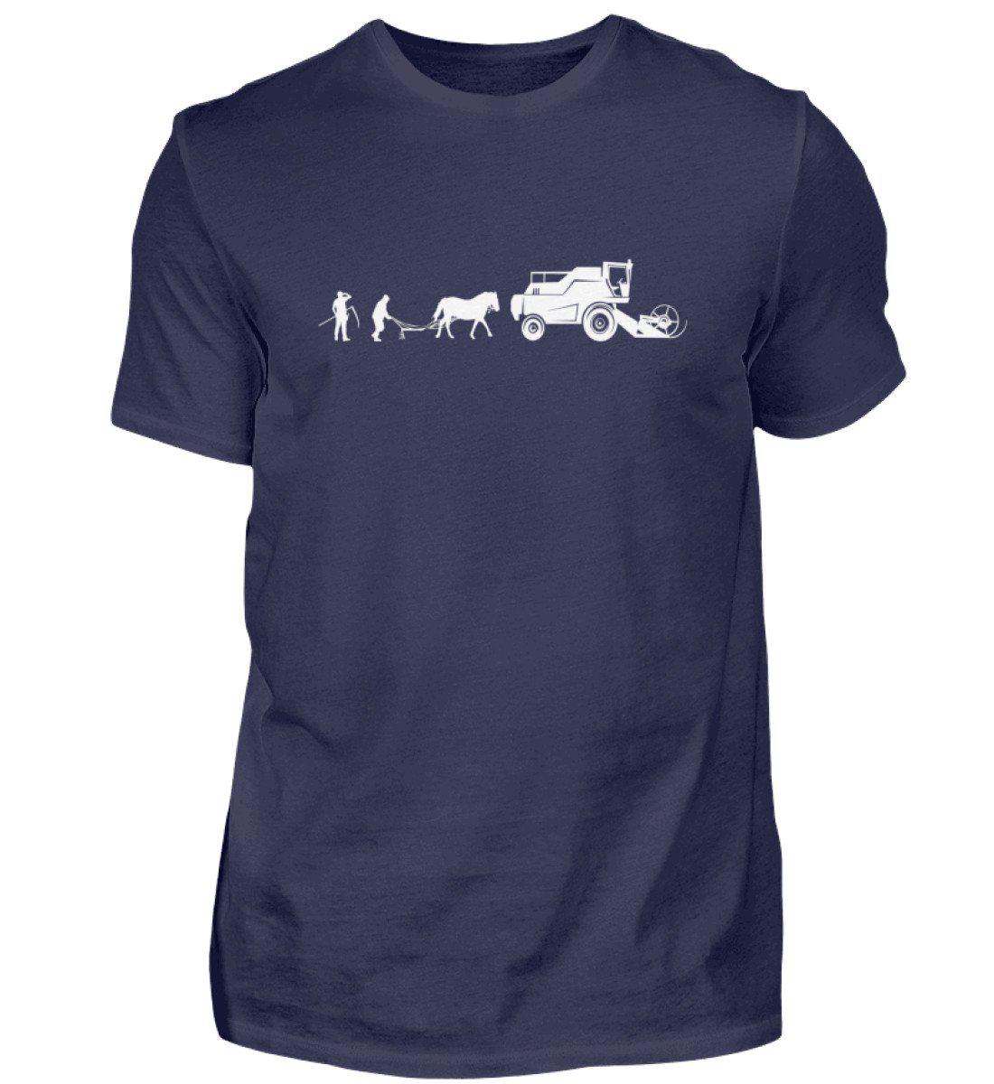 Evolution Mähdrescher · Herren T-Shirt-Herren Basic T-Shirt-Navy-S-Agrarstarz