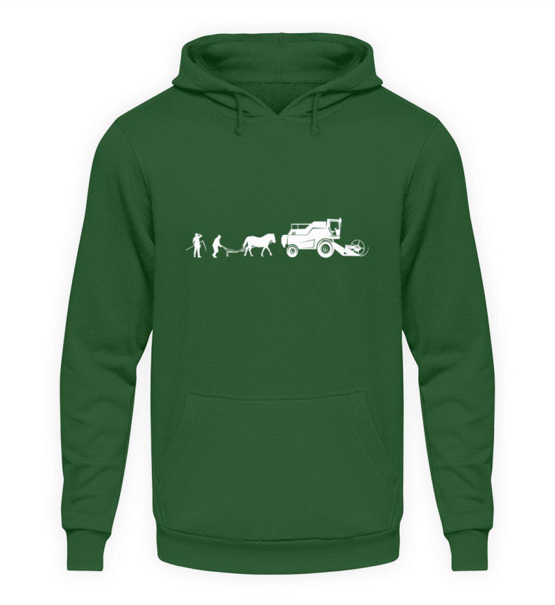 Evolution Mähdrescher · Unisex Kapuzenpullover Hoodie-Unisex Hoodie-Bottle Green-S-Agrarstarz