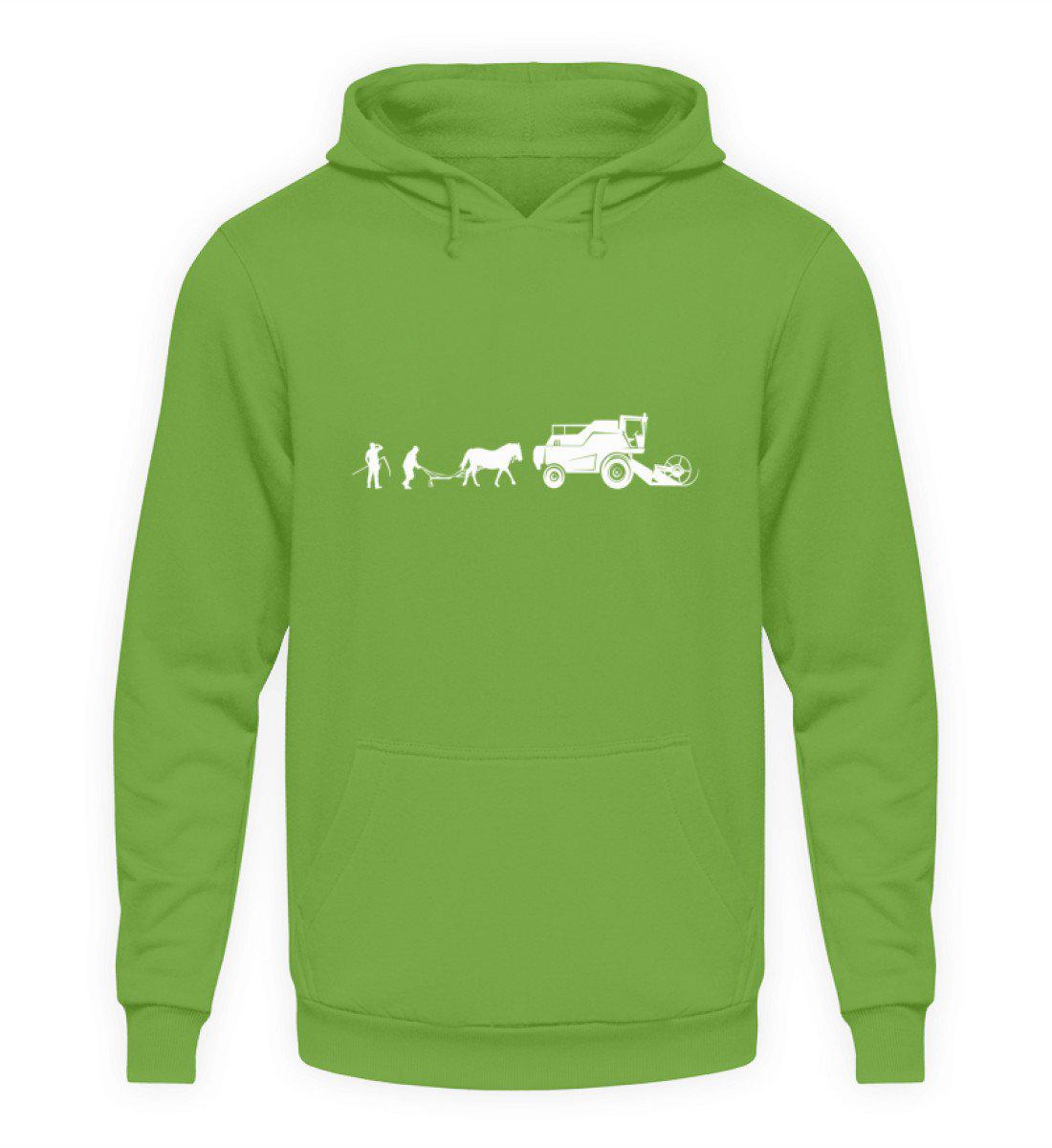 Evolution Mähdrescher · Unisex Kapuzenpullover Hoodie-Unisex Hoodie-LimeGreen-S-Agrarstarz