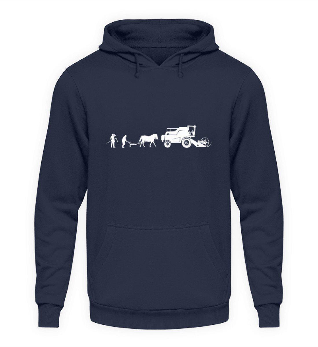 Evolution Mähdrescher · Unisex Kapuzenpullover Hoodie-Unisex Hoodie-Oxford Navy-S-Agrarstarz