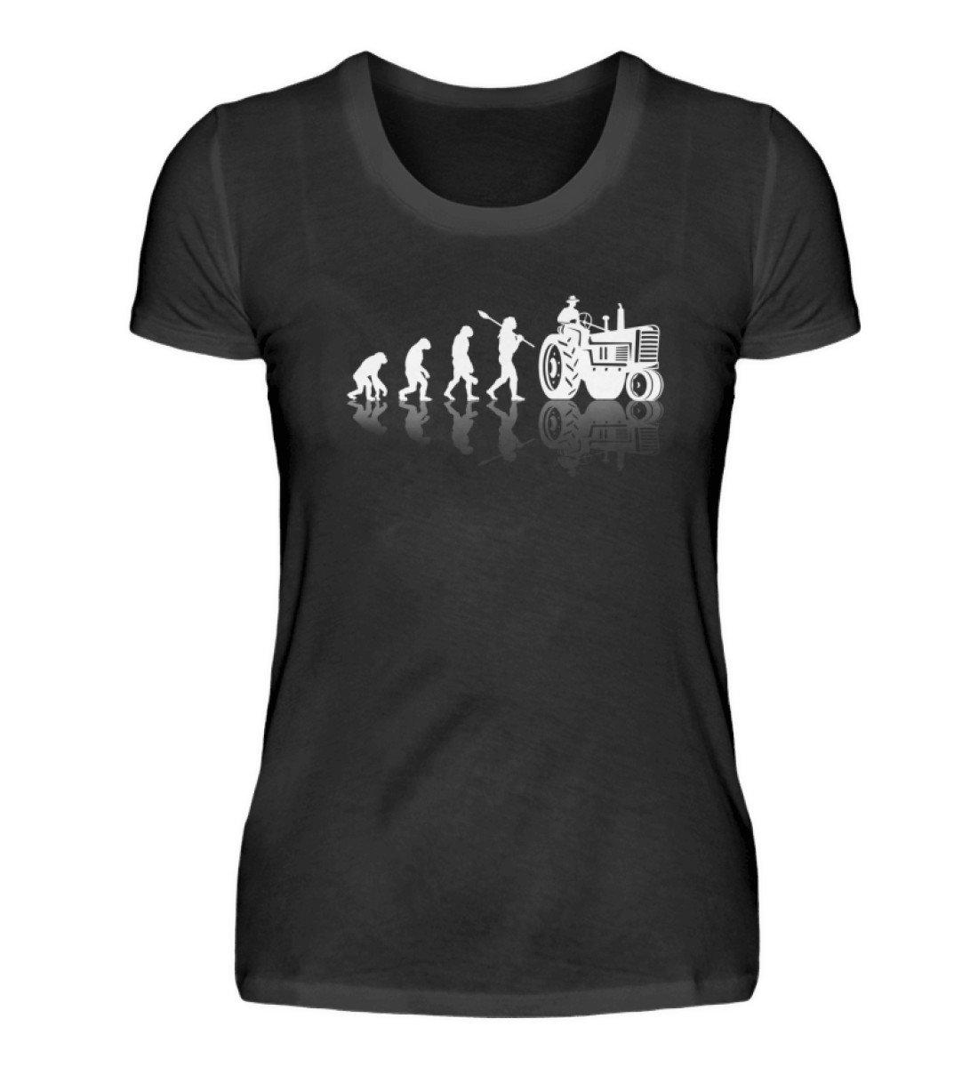Evolution gespiegelt · Damen T-Shirt-Damen Basic T-Shirt-Agrarstarz