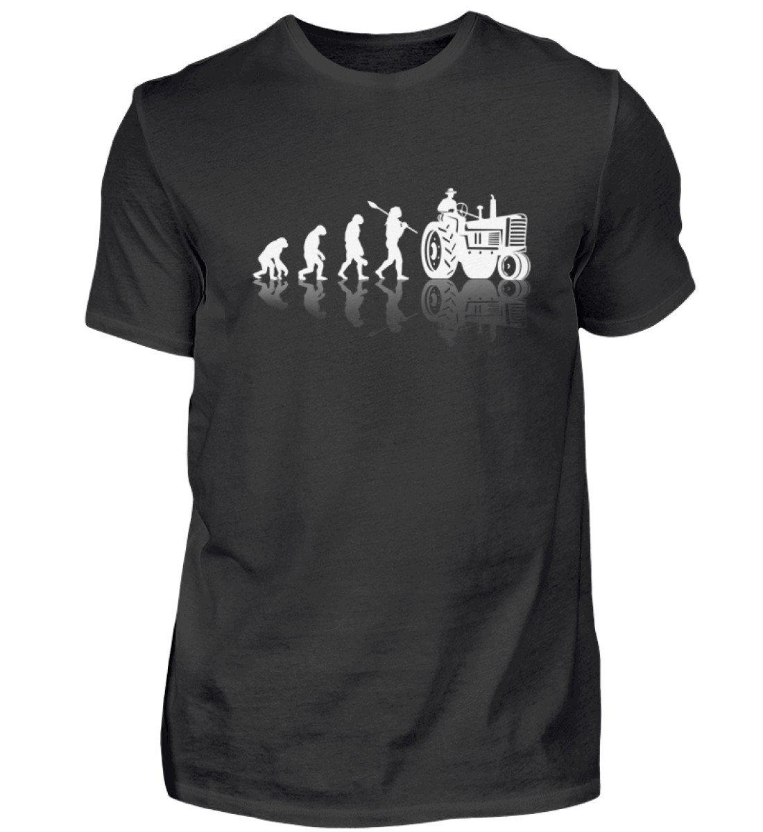 Evolution gespiegelt · Herren T-Shirt-Herren Basic T-Shirt-Black-S-Agrarstarz