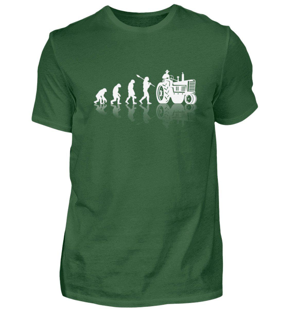 Evolution gespiegelt · Herren T-Shirt-Herren Basic T-Shirt-Bottle Green-S-Agrarstarz