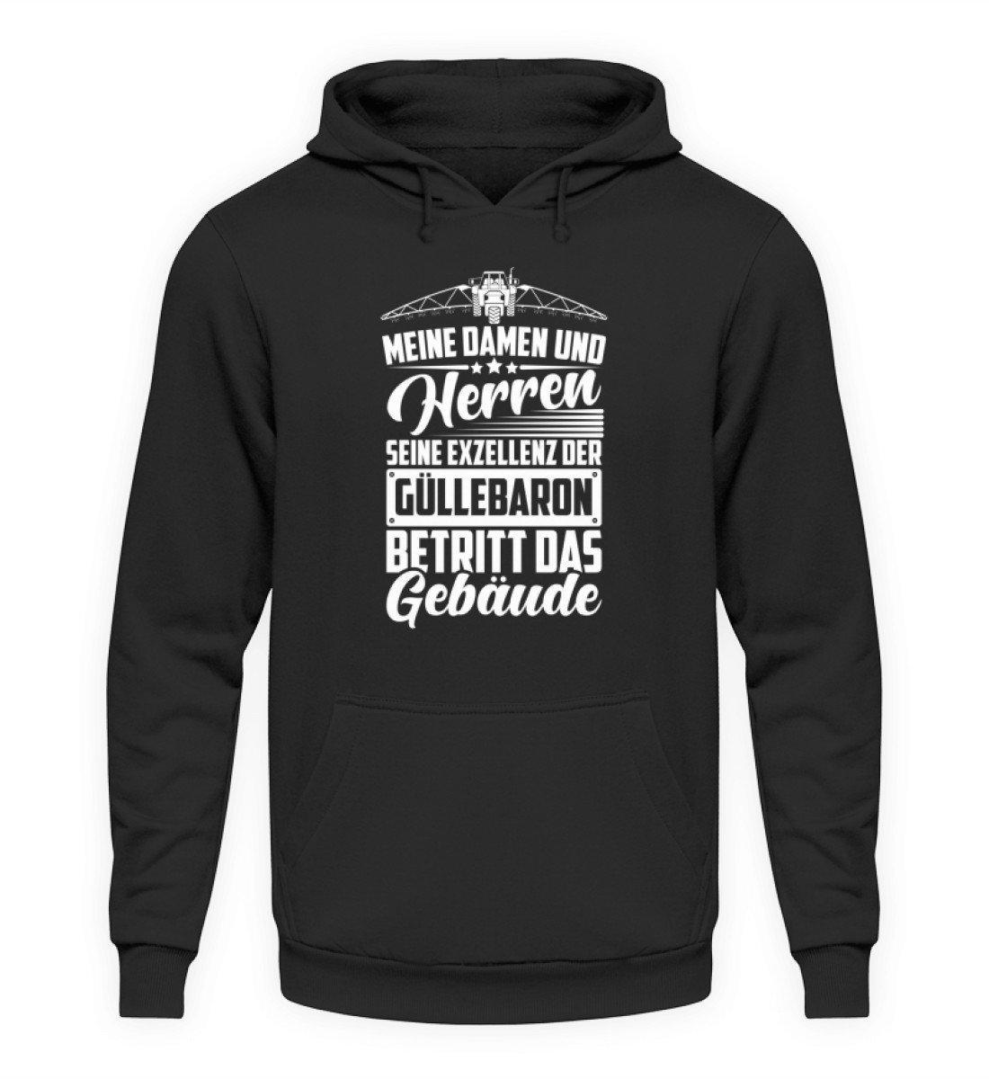 Exzellenz Güllebaron betritt Gebäude · Unisex Kapuzenpullover Hoodie-Unisex Hoodie-Jet Black-S-Agrarstarz