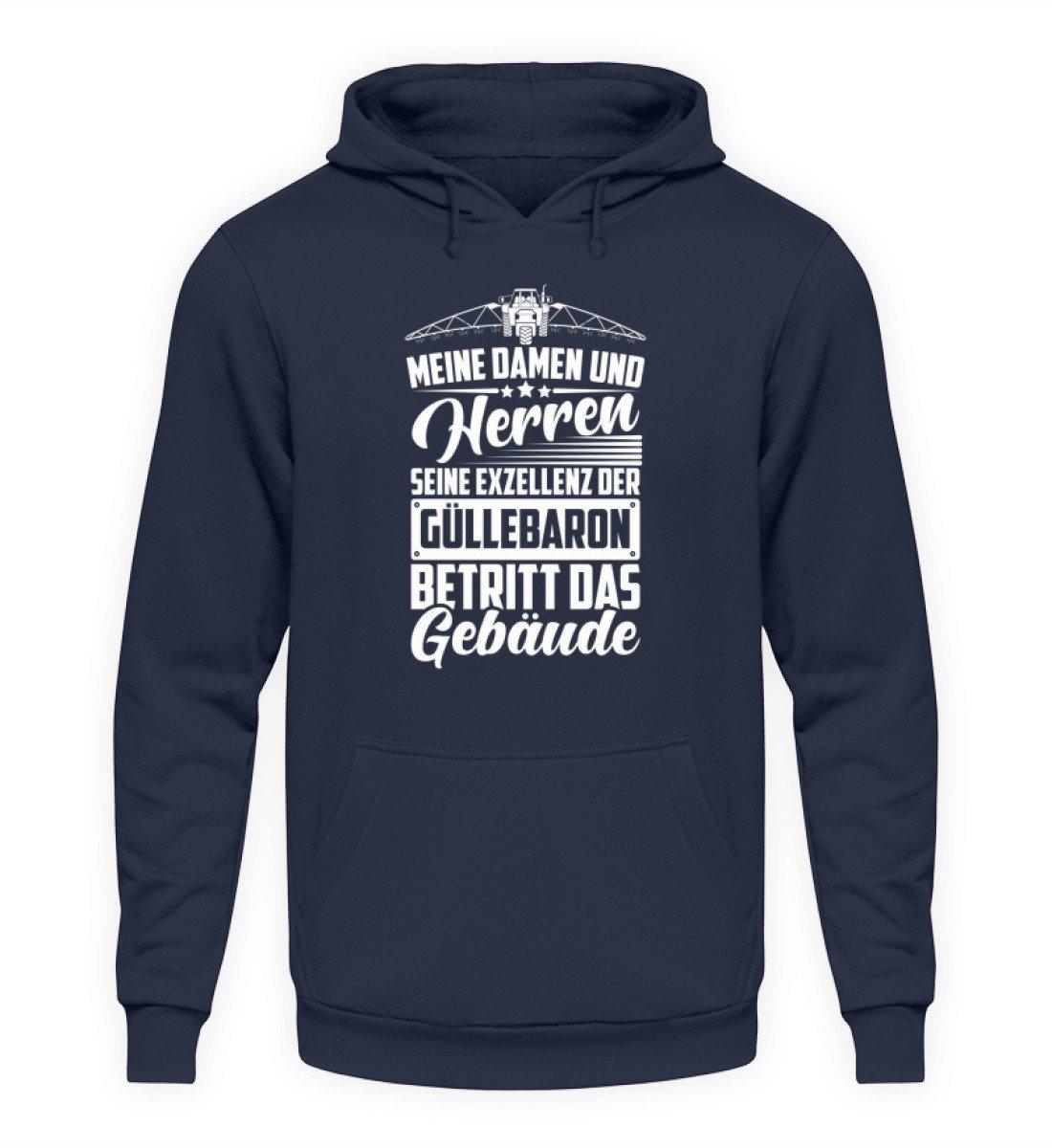 Exzellenz Güllebaron betritt Gebäude · Unisex Kapuzenpullover Hoodie-Unisex Hoodie-Oxford Navy-S-Agrarstarz