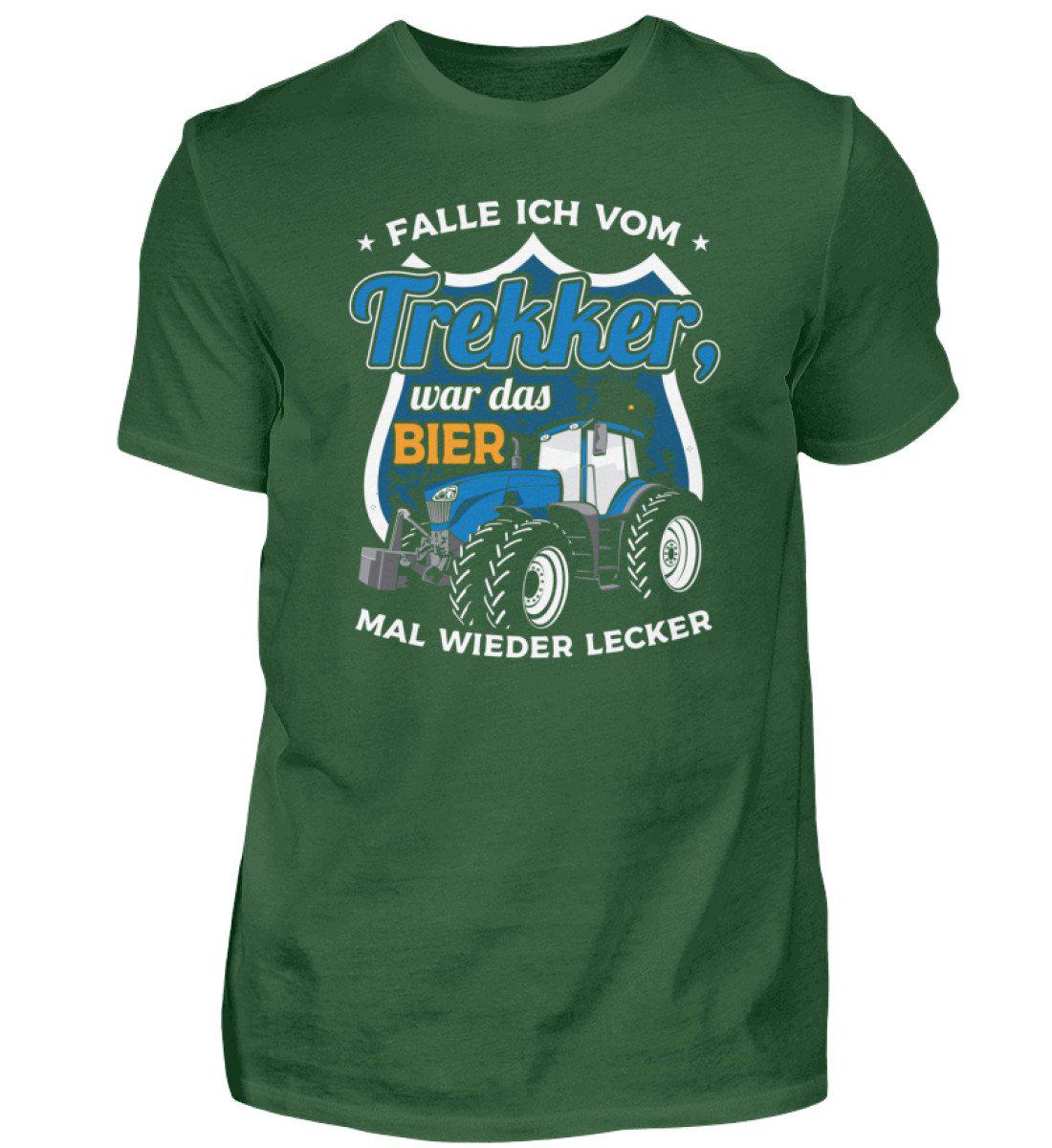 Falle ich vom Trekker Bier · Herren T-Shirt-Herren Basic T-Shirt-Bottle Green-S-Agrarstarz