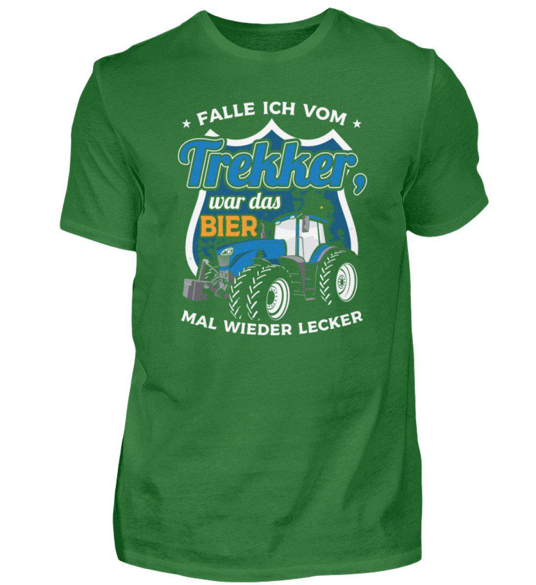 Falle ich vom Trekker Bier · Herren T-Shirt-Herren Basic T-Shirt-Kelly Green-S-Agrarstarz