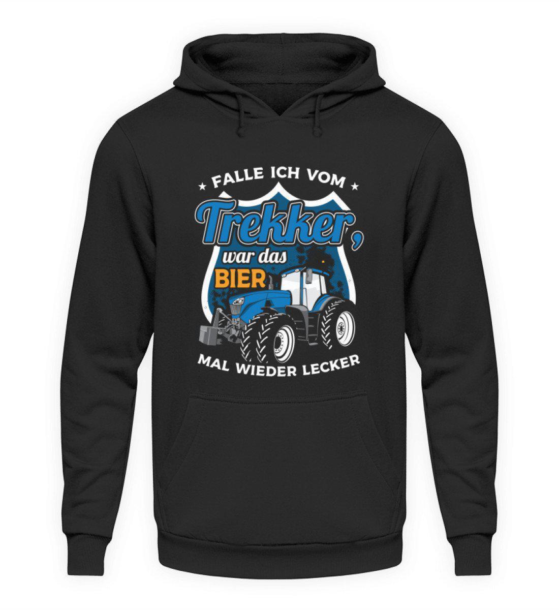 Falle ich vom Trekker Bier · Unisex Kapuzenpullover Hoodie-Unisex Hoodie-Jet Black-S-Agrarstarz