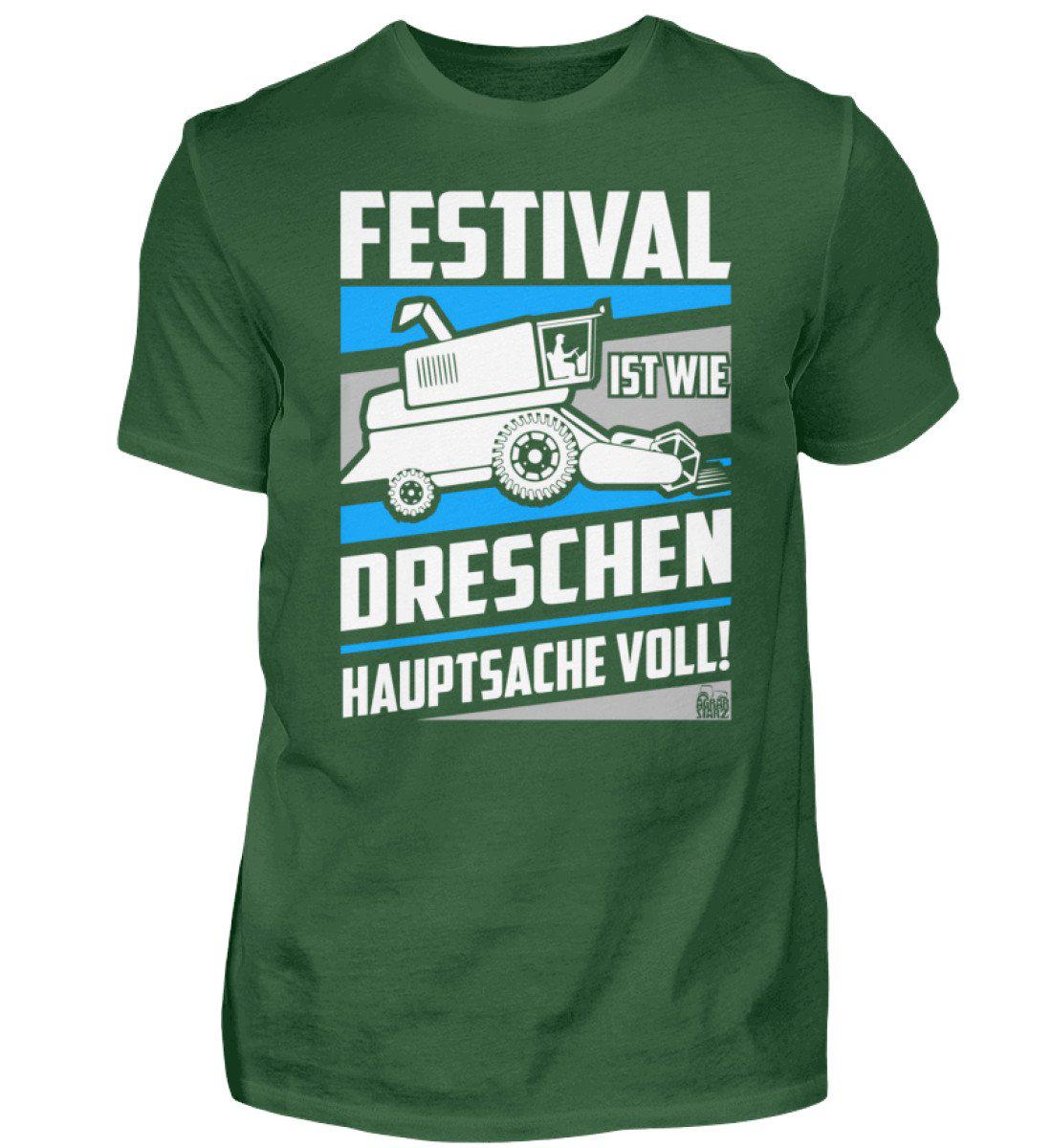 Festival Dreschen · Herren T-Shirt-Herren Basic T-Shirt-Bottle Green-S-Agrarstarz