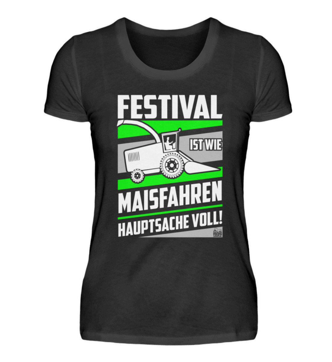 Festival Maisfahren · Damen T-Shirt-Damen Basic T-Shirt-Black-S-Agrarstarz