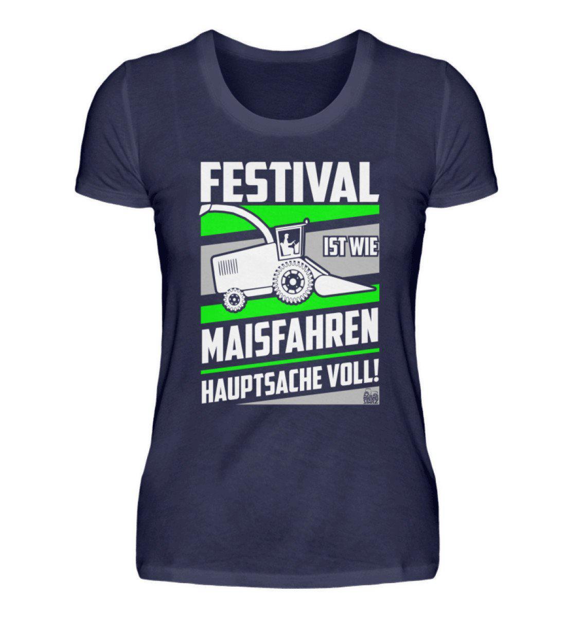 Festival Maisfahren · Damen T-Shirt-Damen Basic T-Shirt-Navy-S-Agrarstarz