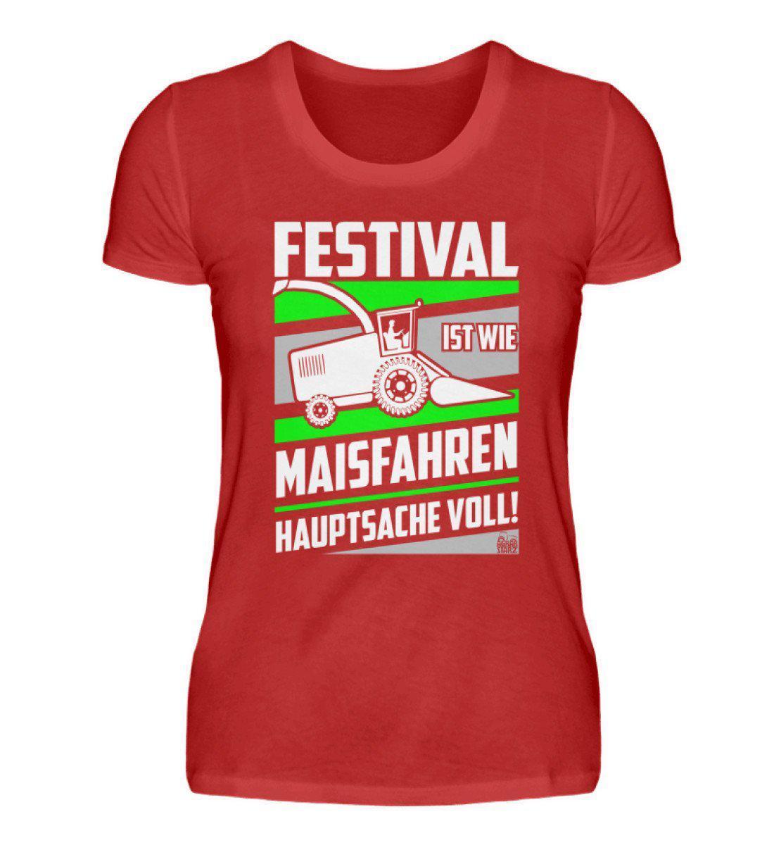 Festival Maisfahren · Damen T-Shirt-Damen Basic T-Shirt-Red-S-Agrarstarz