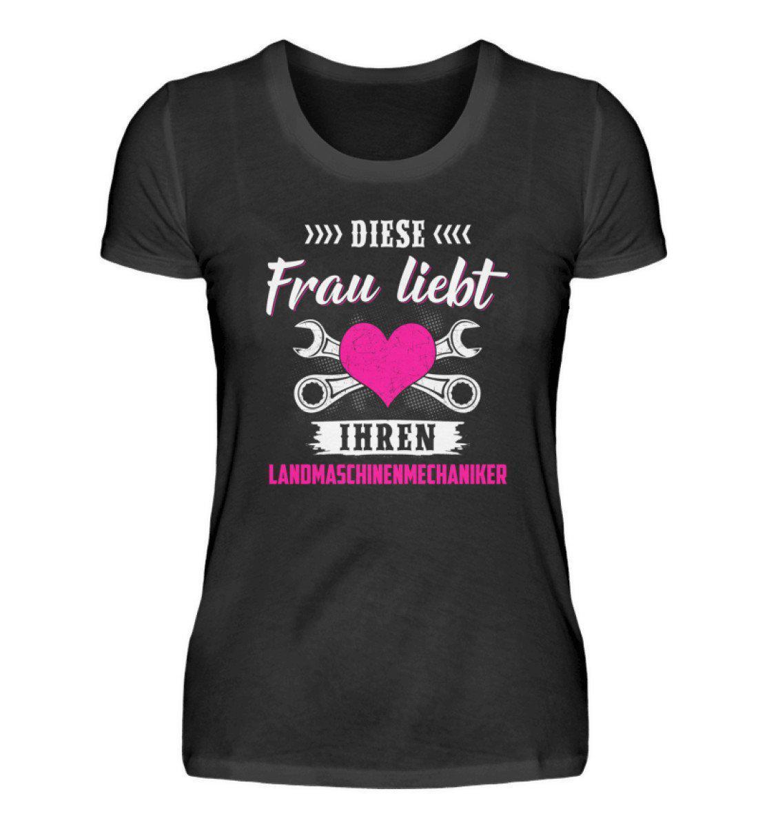 Frau liebt Landmaschinenmechaniker · Damen T-Shirt-Damen Basic T-Shirt-Black-S-Agrarstarz