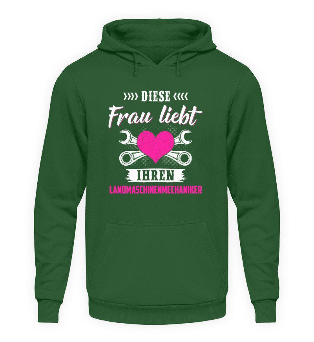 Frau liebt Landmaschinenmechaniker · Unisex Kapuzenpullover Hoodie-Unisex Hoodie-Bottle Green-S-Agrarstarz