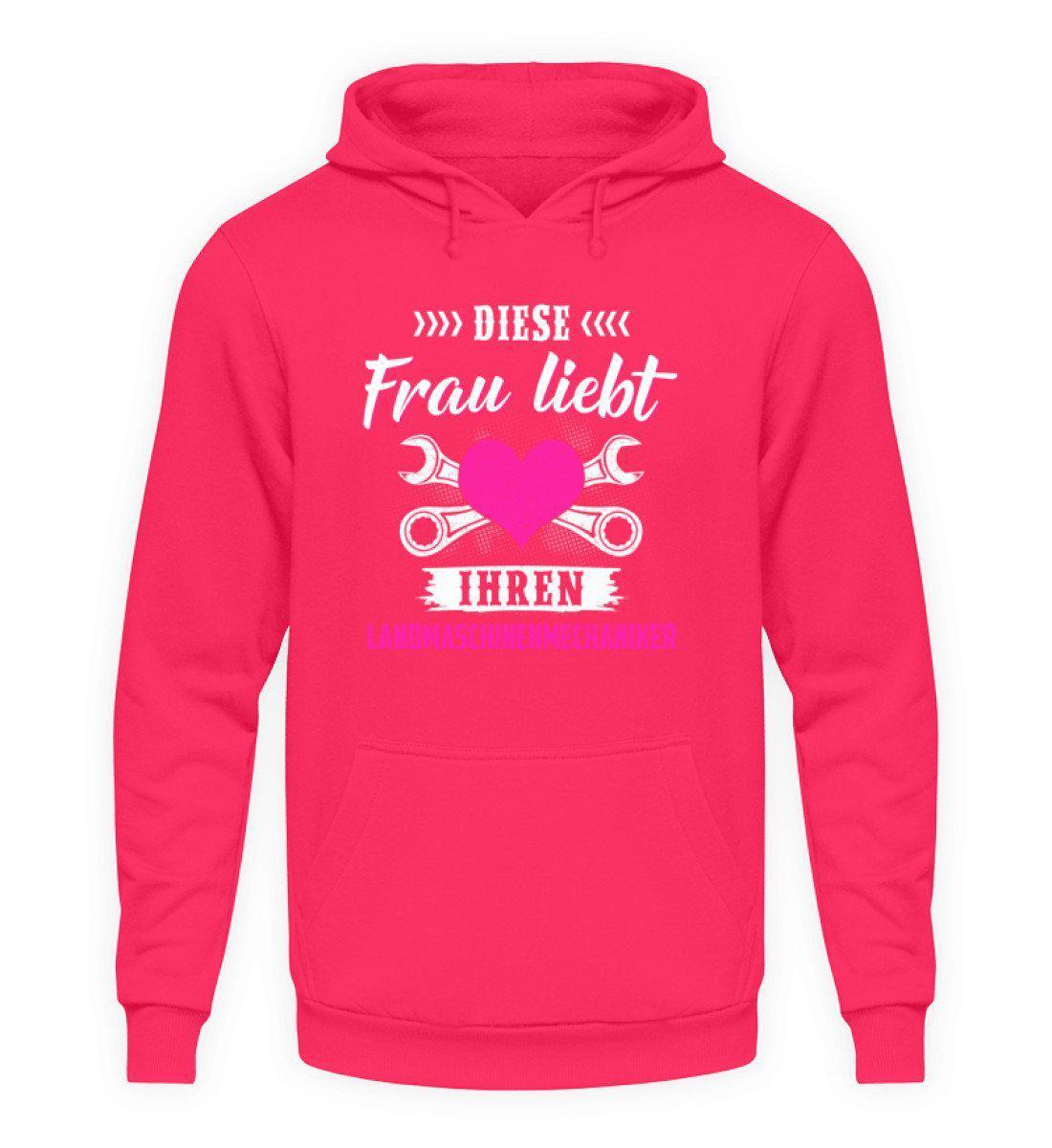 Frau liebt Landmaschinenmechaniker · Unisex Kapuzenpullover Hoodie-Unisex Hoodie-Hot Pink-S-Agrarstarz