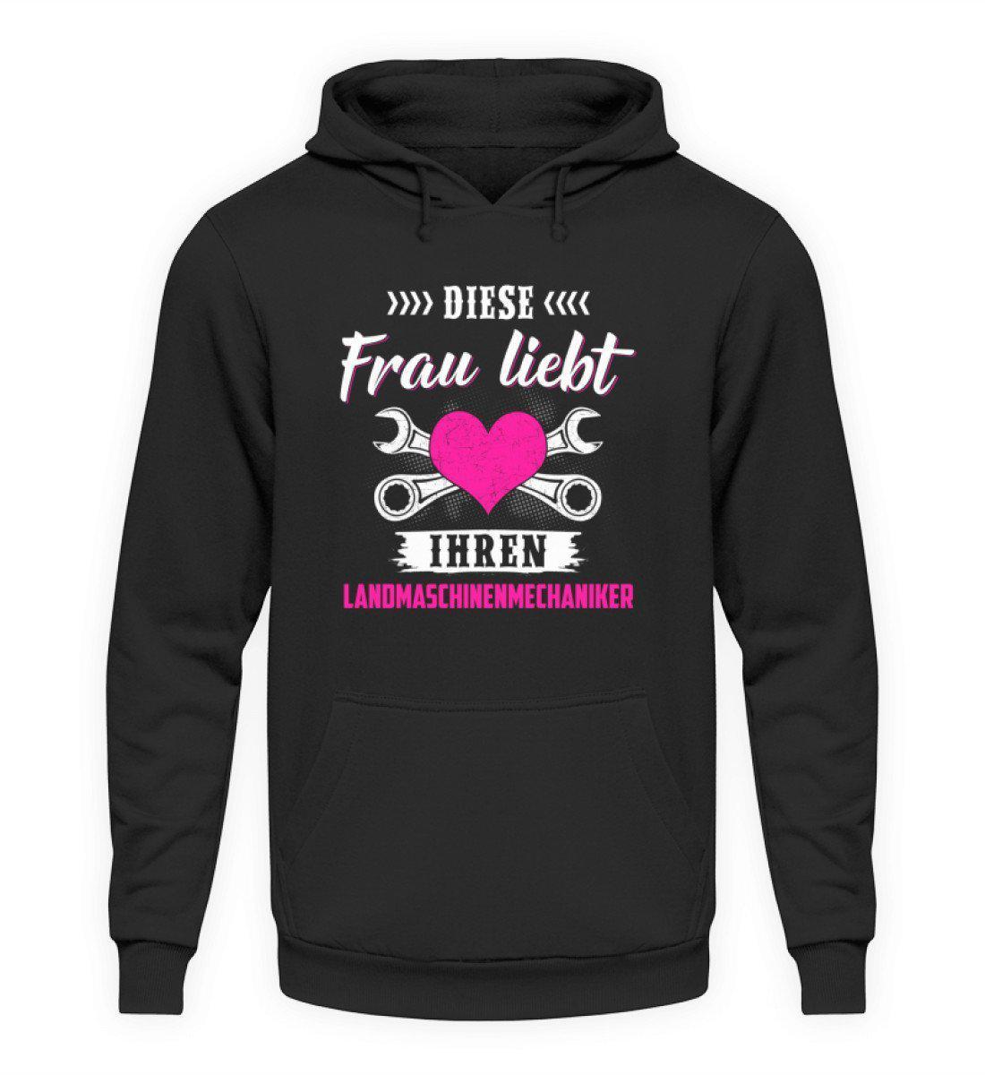 Frau liebt Landmaschinenmechaniker · Unisex Kapuzenpullover Hoodie-Unisex Hoodie-Jet Black-S-Agrarstarz