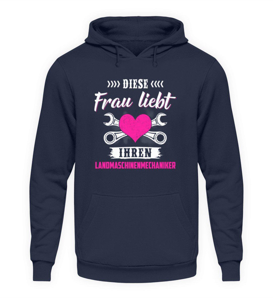 Frau liebt Landmaschinenmechaniker · Unisex Kapuzenpullover Hoodie-Unisex Hoodie-Oxford Navy-S-Agrarstarz