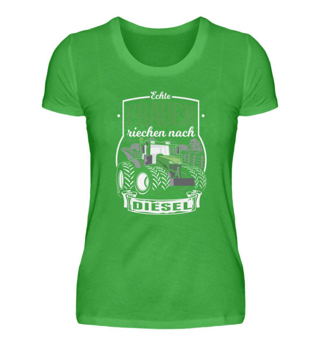 Frauen Traktor Diesel · Damen T-Shirt-Damen Basic T-Shirt-Green Apple-S-Agrarstarz