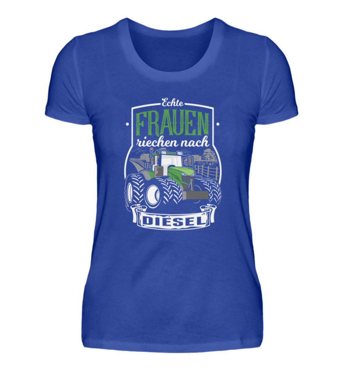 Frauen Traktor Diesel · Damen T-Shirt-Damen Basic T-Shirt-Neon Blue-S-Agrarstarz